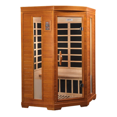 Golden Designs Dynamic "Heming" 2-Person Low EMF FAR Infrared Sauna | DYN-6225-02 (Corner Unit)