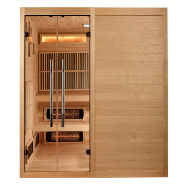 Golden Designs "Toledo" 6-Person Full Spectrum Indoor Hybrid Sauna with Harvia Stove