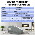 Airvida Pro90 1.4-1.5ATA Portable Sitting Hyperbaric Chamber