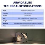 Airvida Elite Hard Shell Seated 1.3- 2.0 ATA Hyperbaric Chamber.