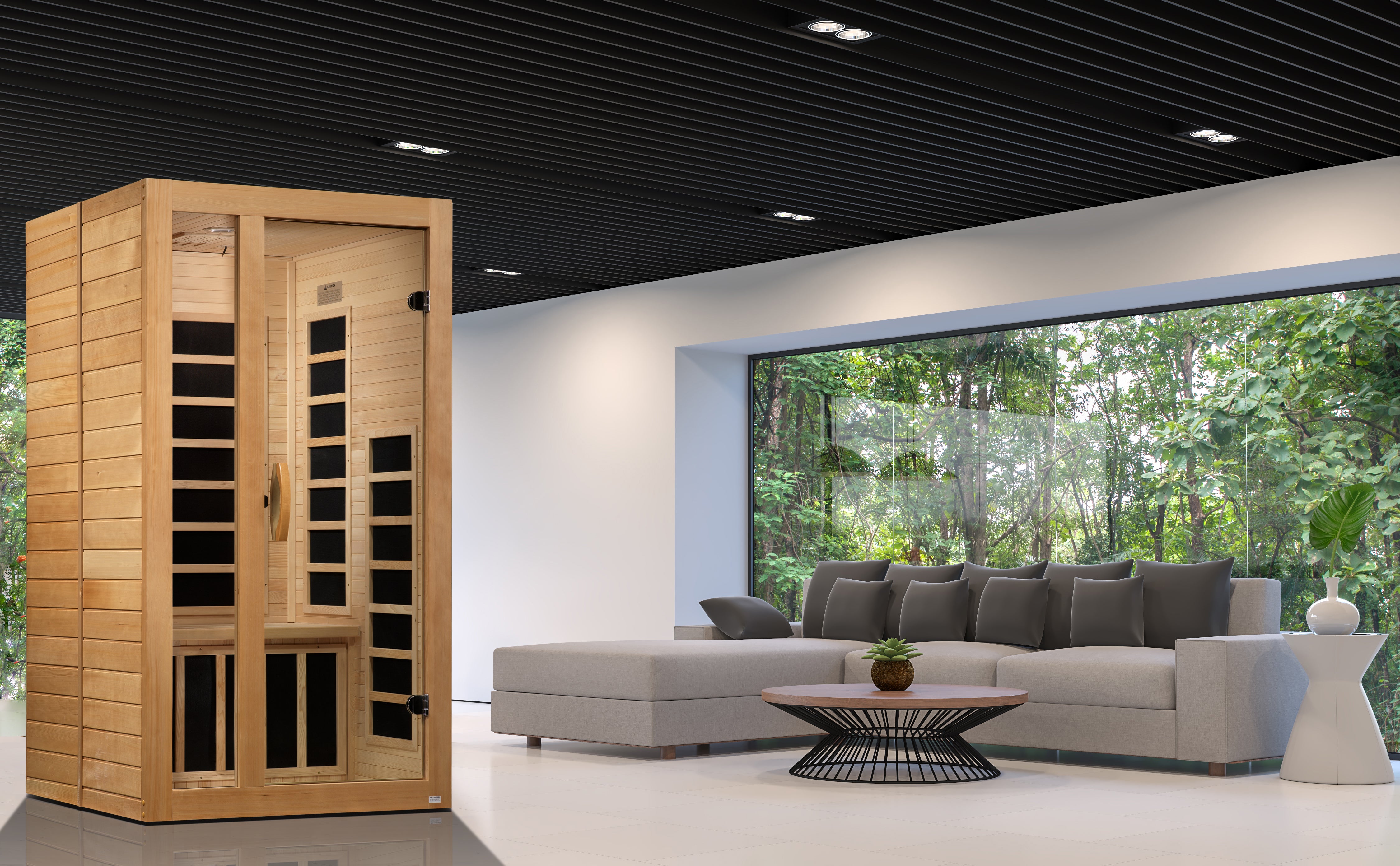 Golden Designs Dynamic "Gracia" 1-2 Person Low EMF FAR Infrared Sauna | DYN-6119-01