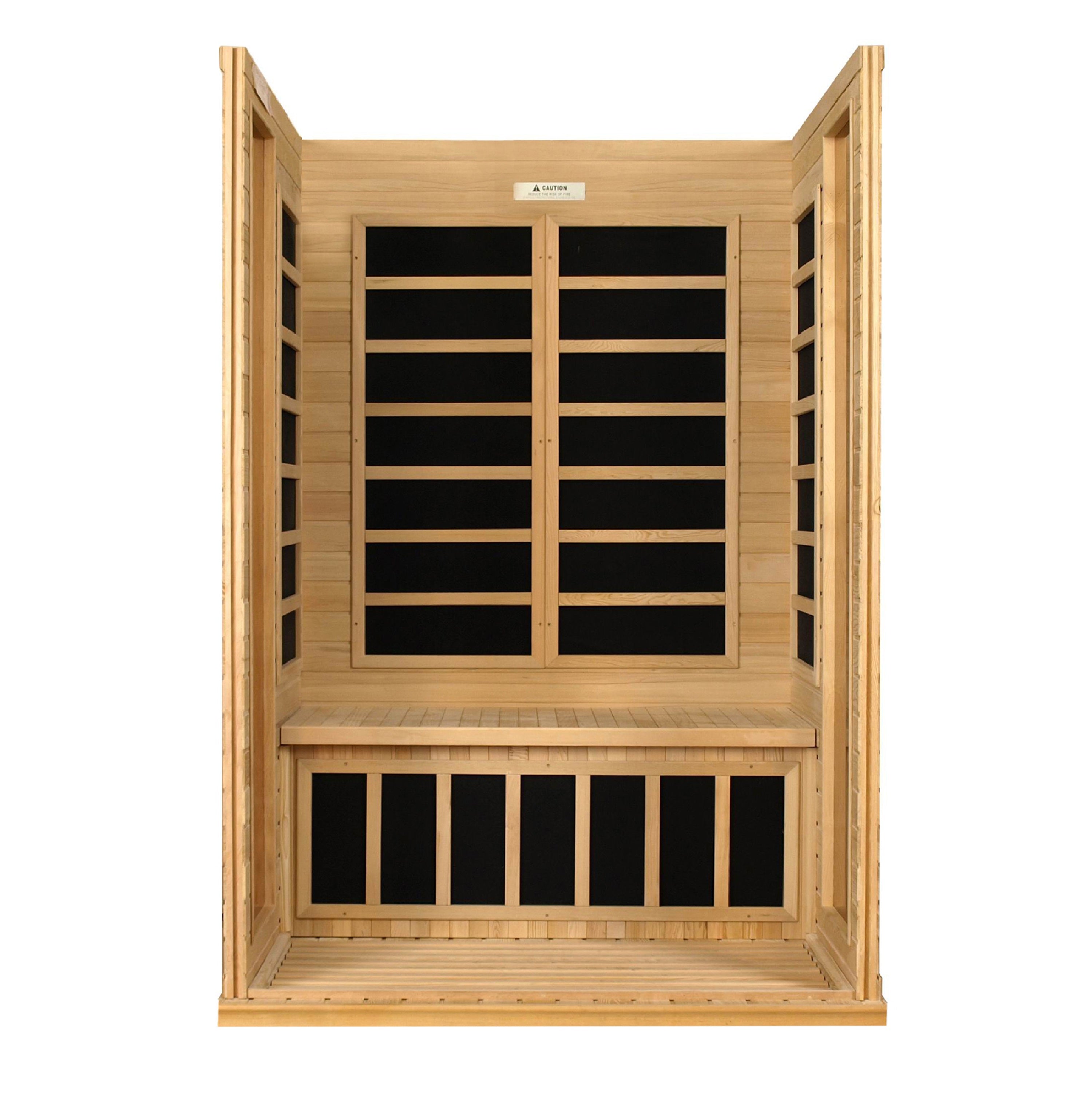 Golden Designs Dynamic "Versailles" 2-Person Low EMF FAR Infrared Sauna | DYN-6202-03
