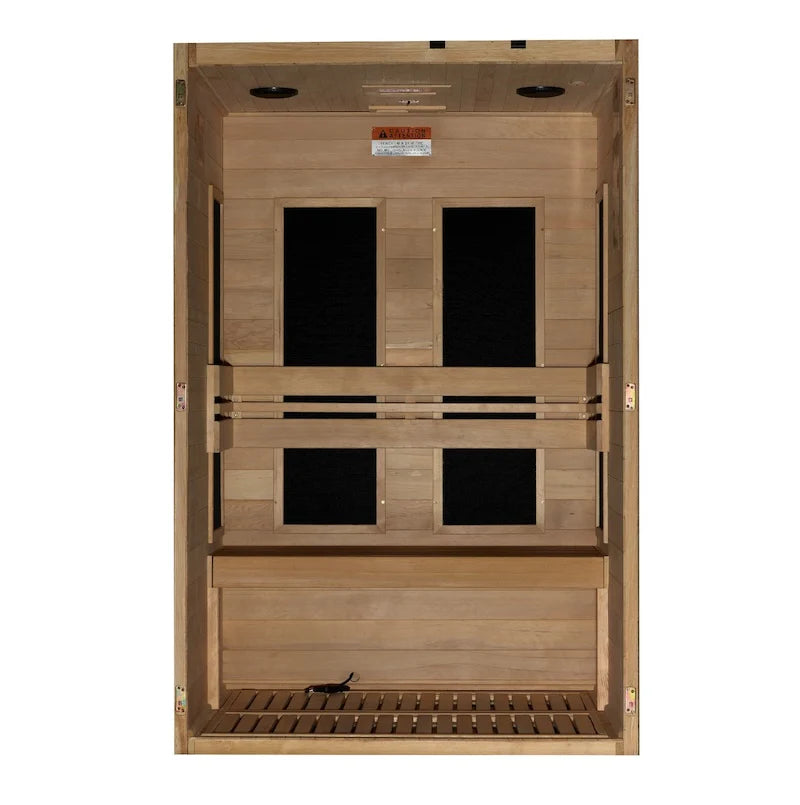 Golden Designs Dynamic Lucca 2 Person Low EMF FAR Infrared Sauna | DYN 6215-05