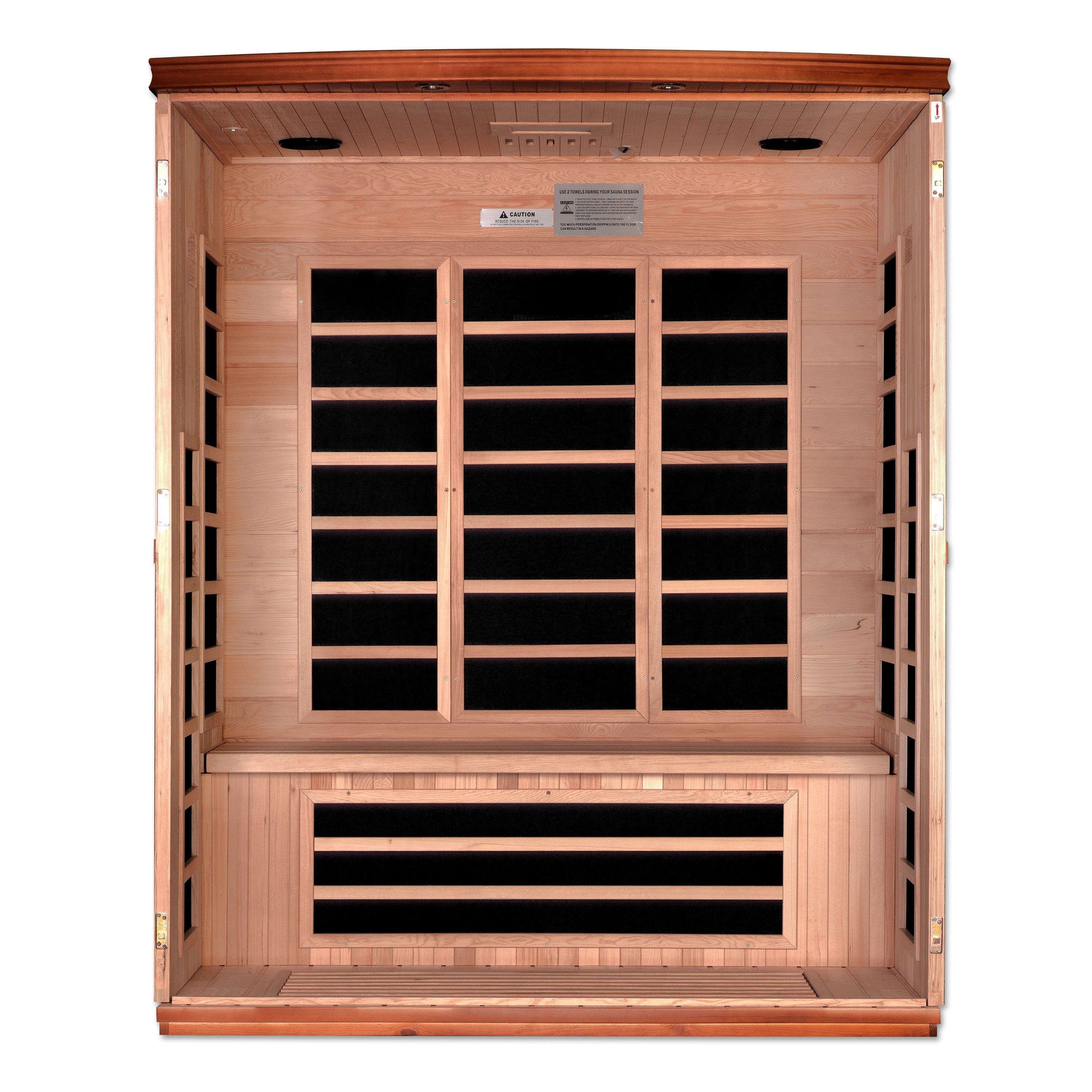 Golden Designs Dynamic "Lugano" 3-Person Low EMF FAR Infrared Sauna | DYN-6336-02