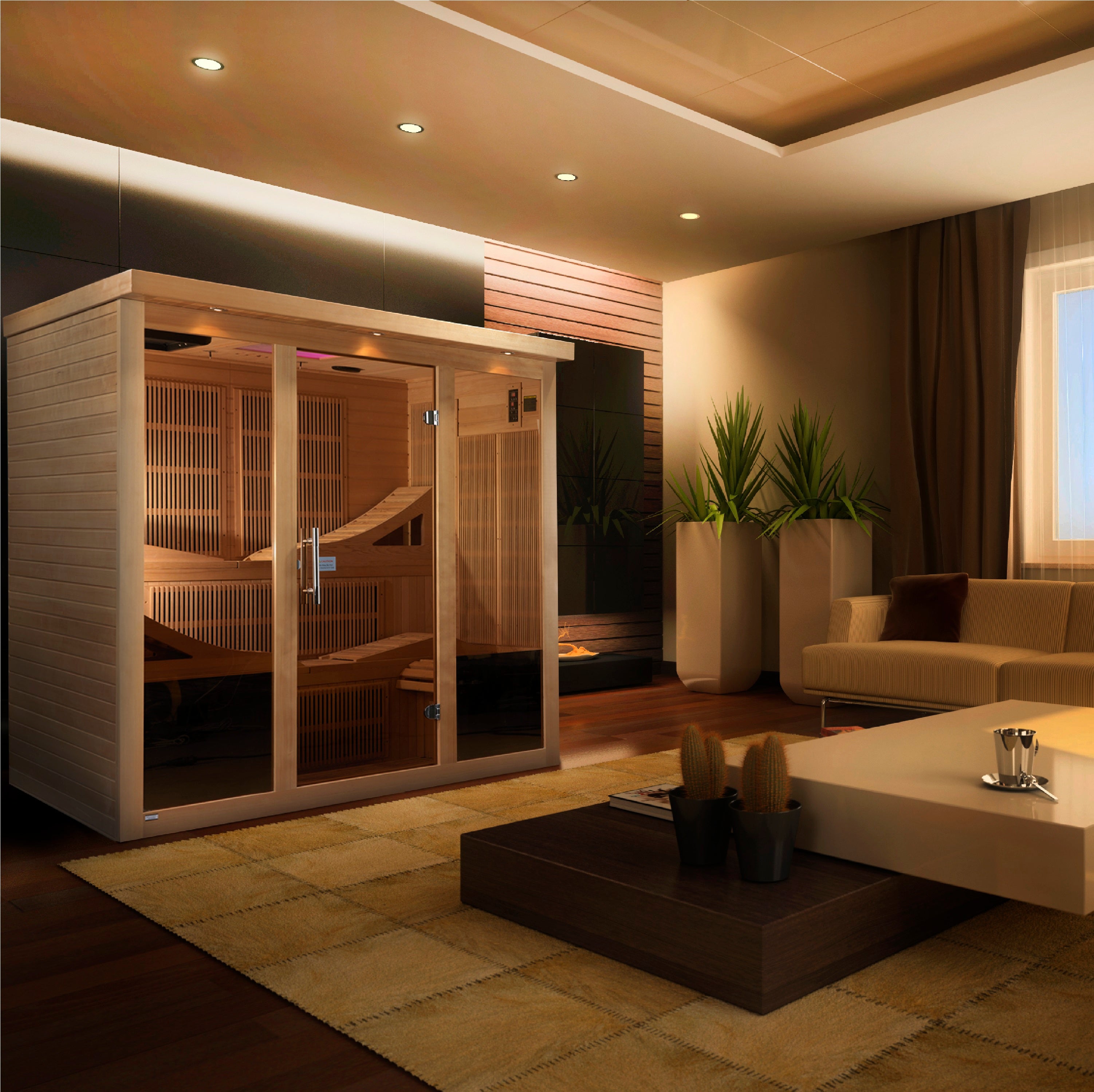 Golden Designs Monaco 6-Person PureTech™ Near Zero EMF Far Infrared Sauna | GDI-6996-01 Elite