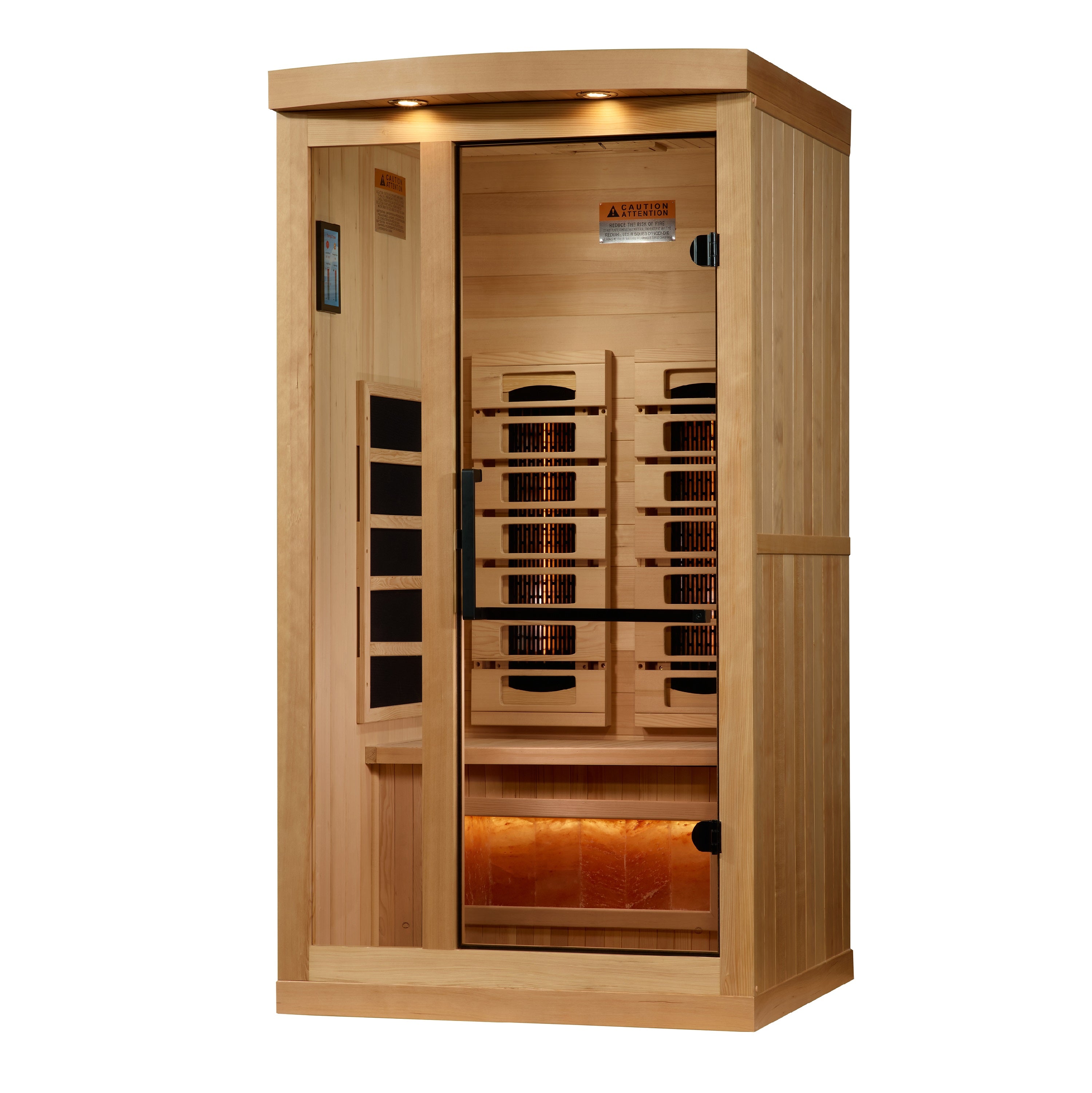 Golden Designs 1-2 Person Full Spectrum Infrared Sauna with Himalayan Salt Bar | GDI-8010-03