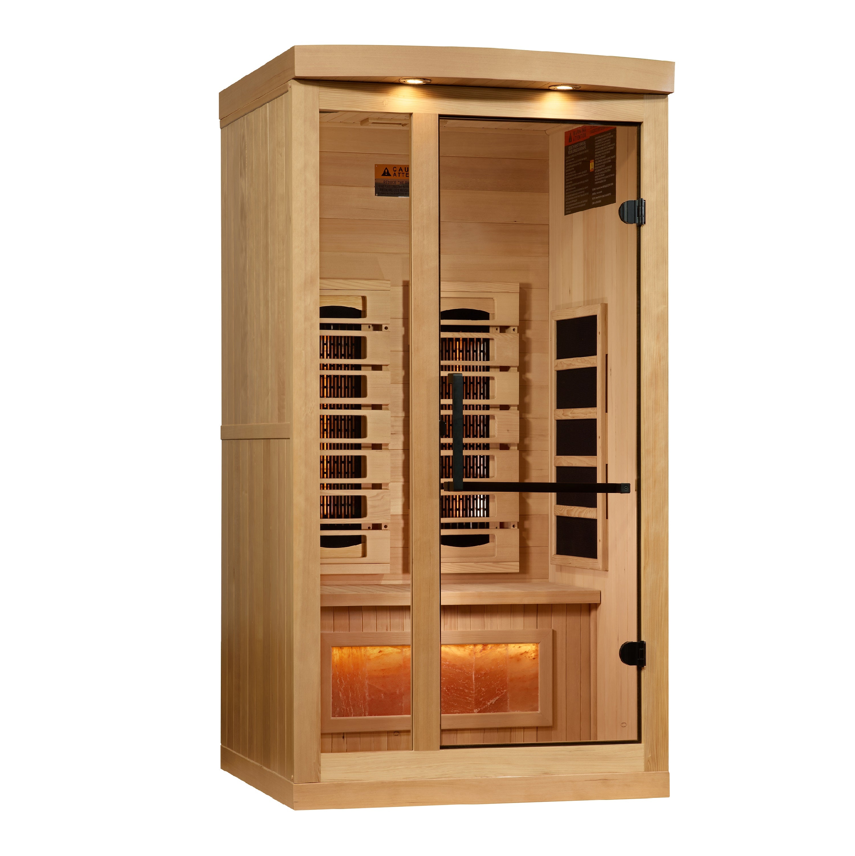 Golden Designs 1-2 Person Full Spectrum Infrared Sauna with Himalayan Salt Bar | GDI-8010-03