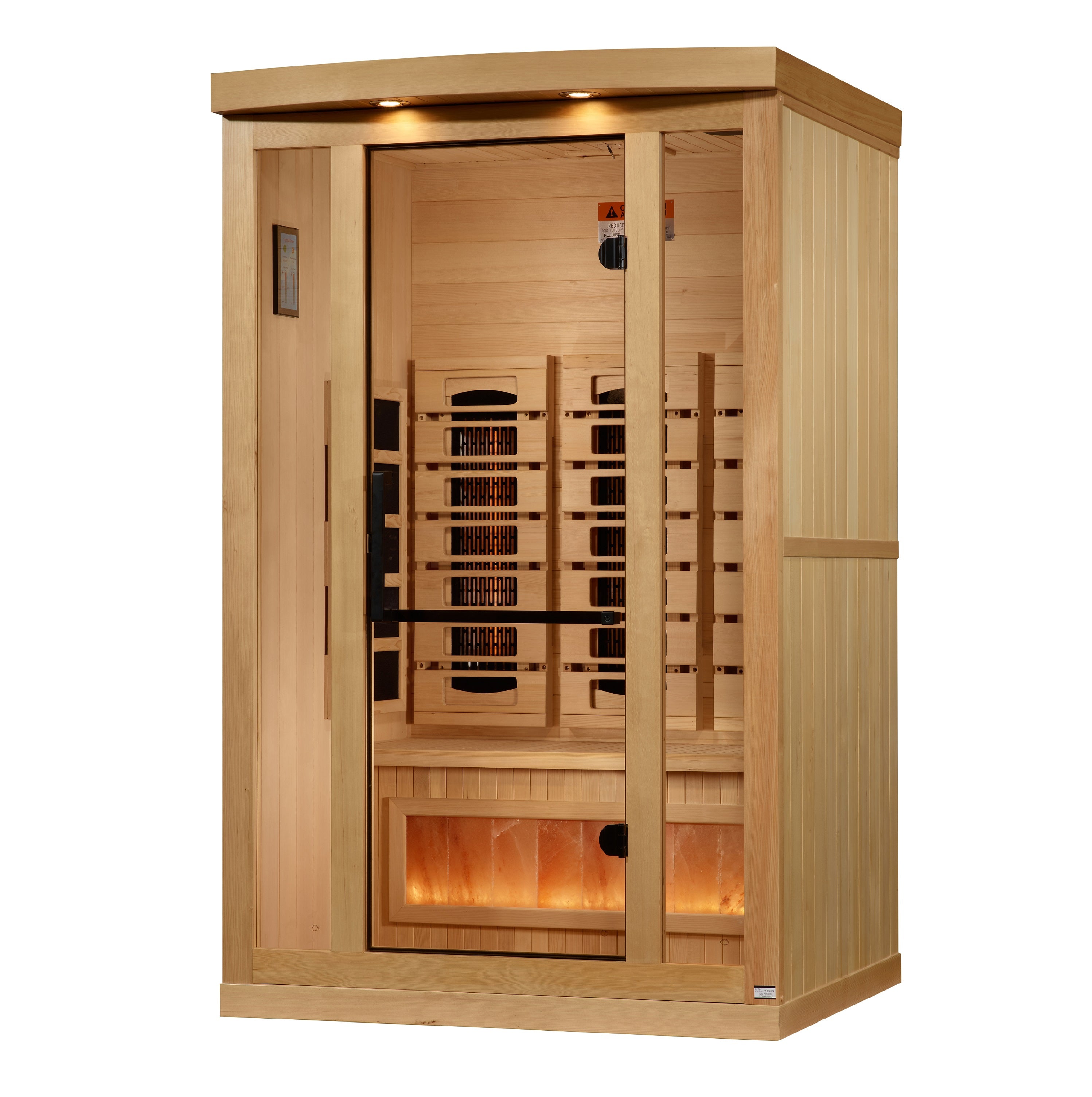 Golden Designs 2-Person Full Spectrum Infrared Sauna with Himalayan Salt Bar | GDI-8020-03