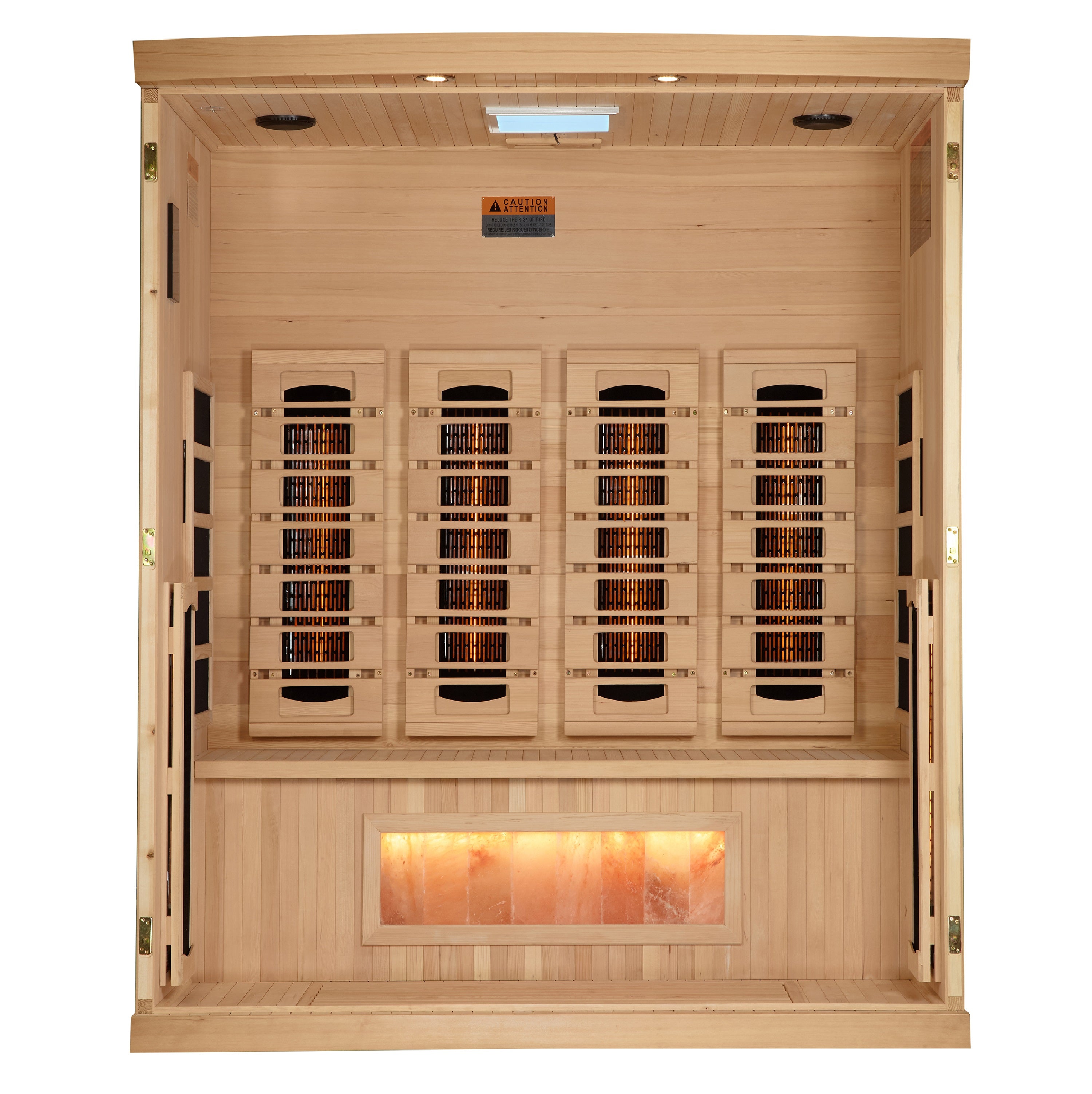 Golden Designs 4-Person Full Spectrum Infrared Sauna with Himalayan Salt Bar | GDI-8040-03