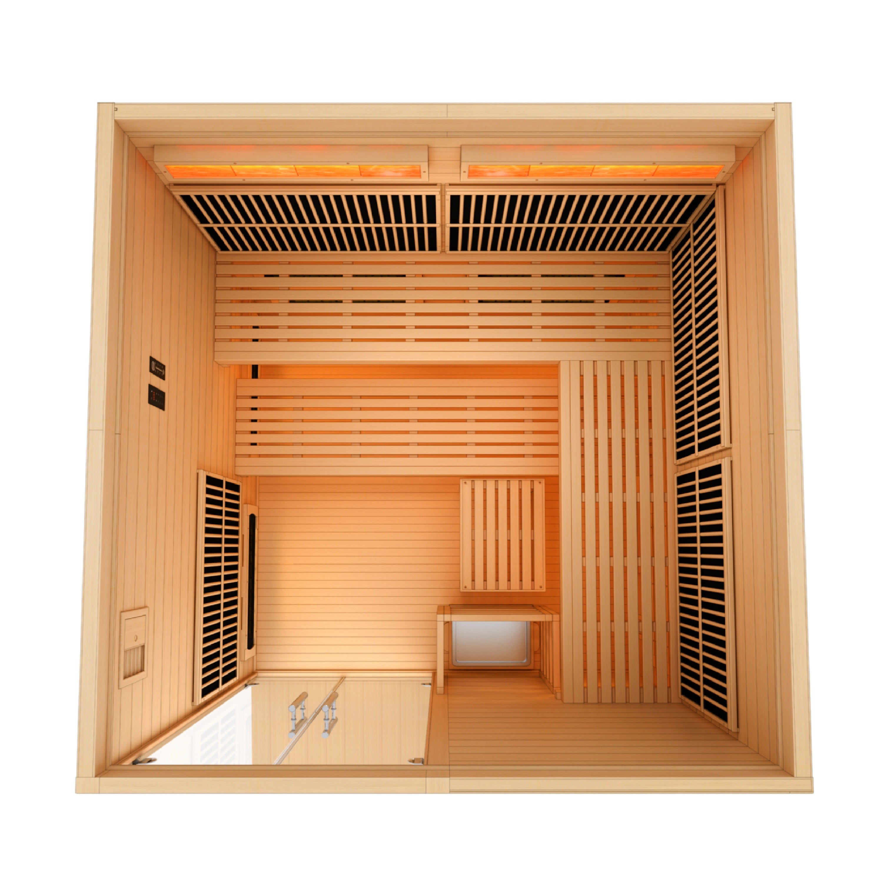 Golden Designs "Toledo" 6-Person Full Spectrum Indoor Hybrid Sauna with Harvia Stove