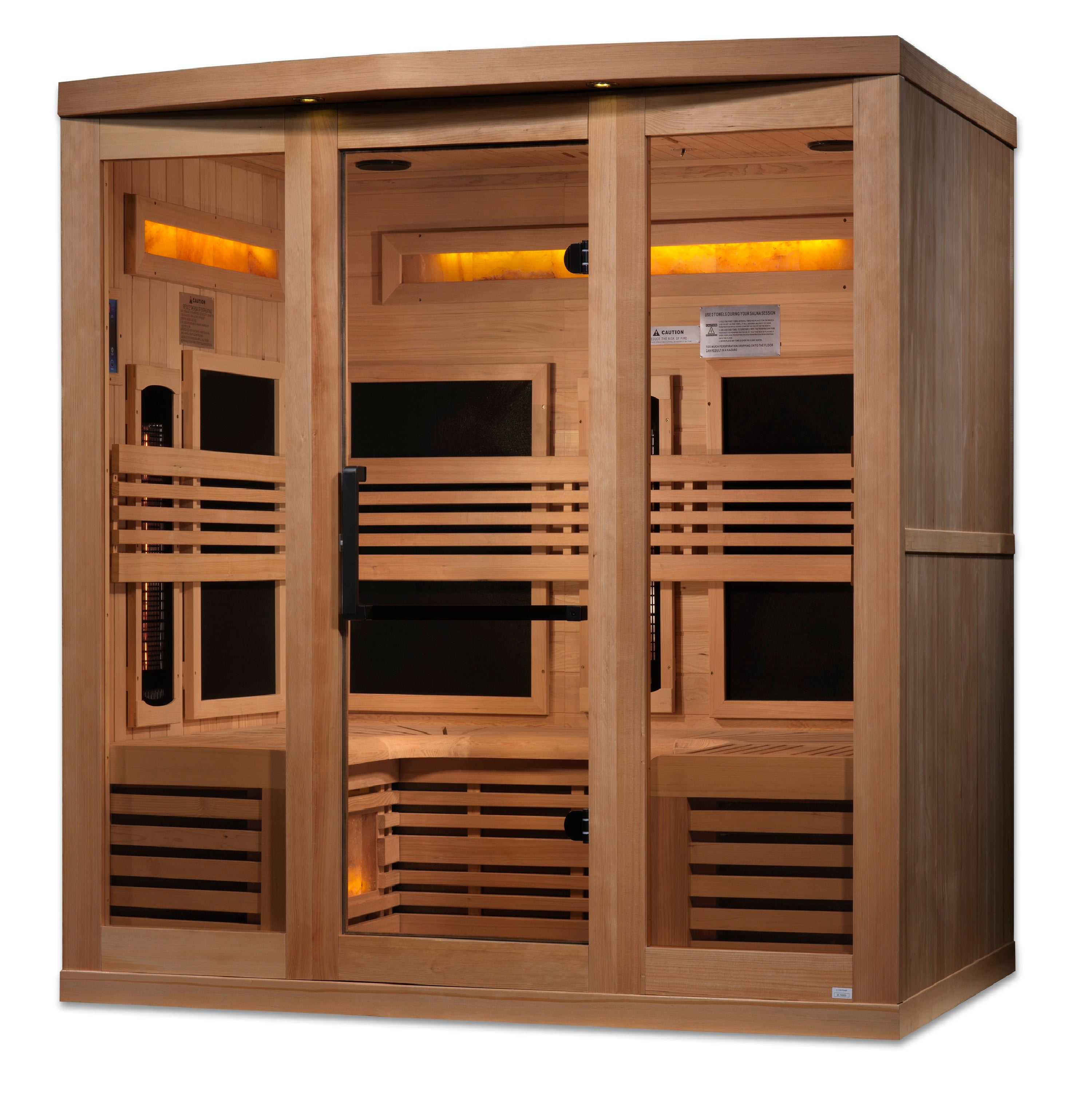 Golden Designs 6-Person Full Spectrum Infrared Sauna with Himalayan Salt Bar | GDI-8260-01