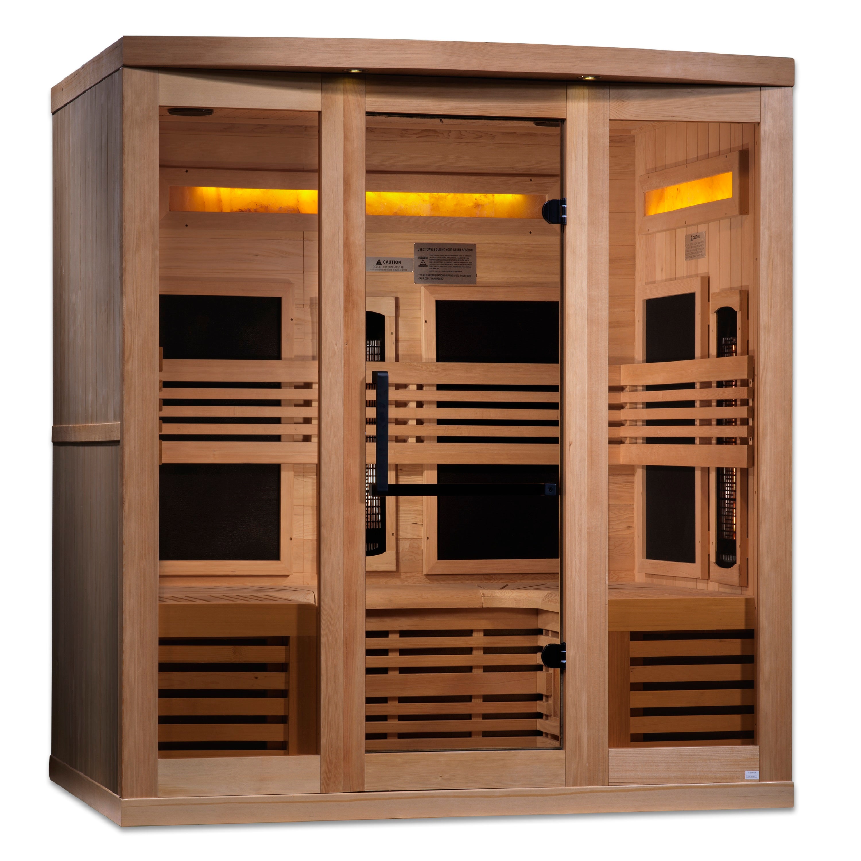 Golden Designs 6-Person Full Spectrum Infrared Sauna with Himalayan Salt Bar | GDI-8260-01