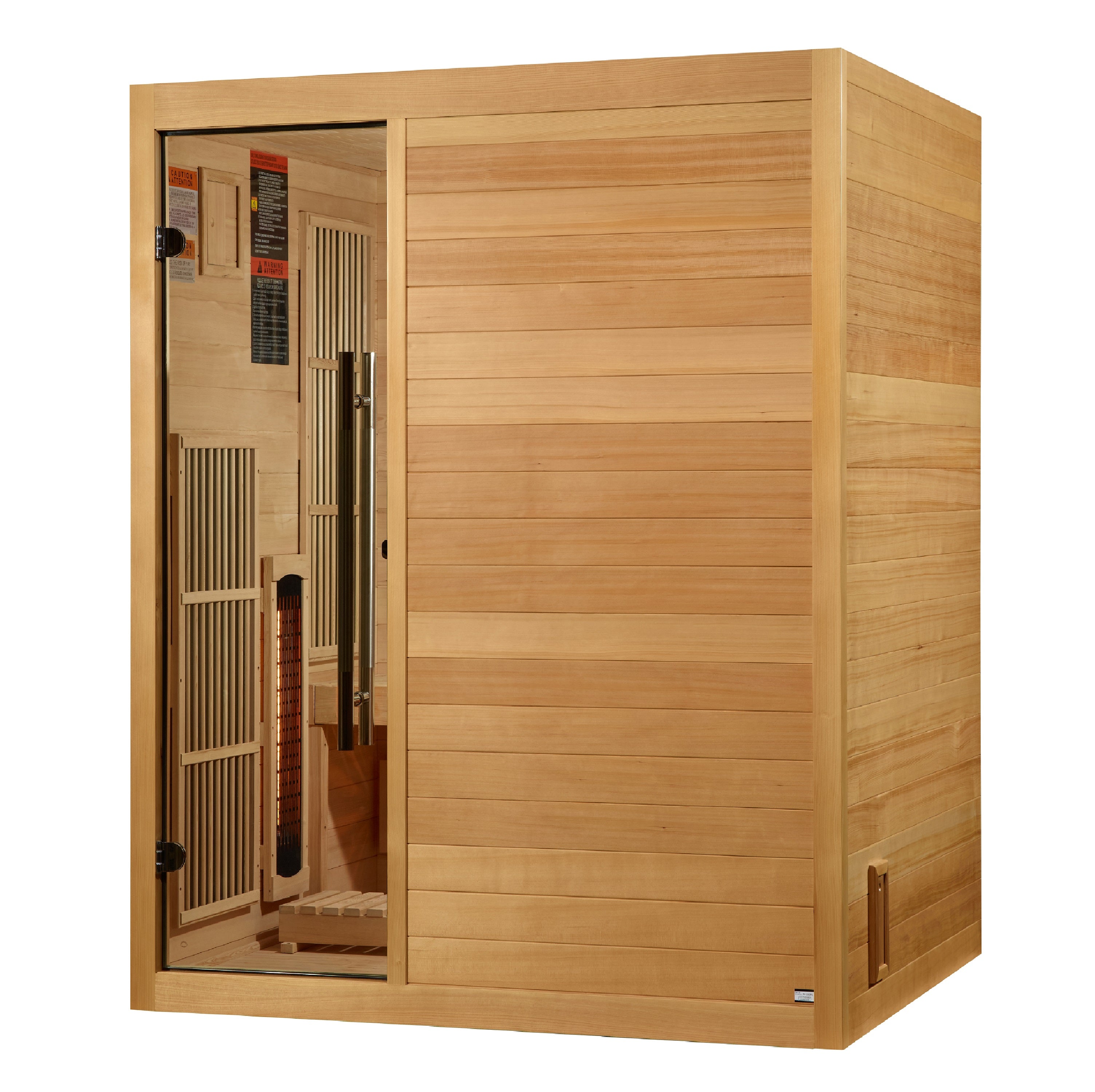 Golden Designs "Soria" 3-Person Full Spectrum Indoor Hybrid Sauna with Harvia Stove