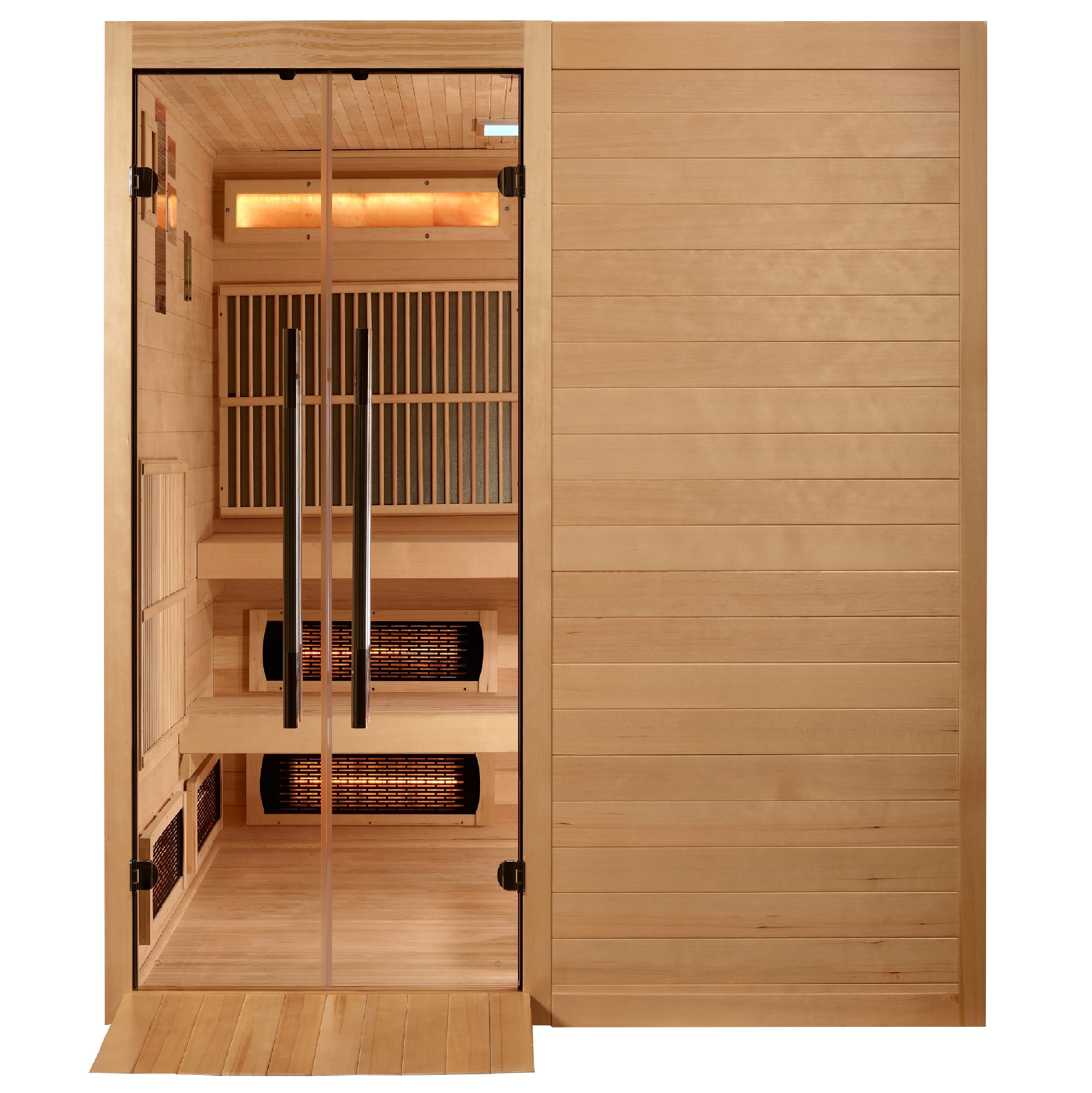 Golden Designs "Toledo" 6-Person Full Spectrum Indoor Hybrid Sauna with Harvia Stove