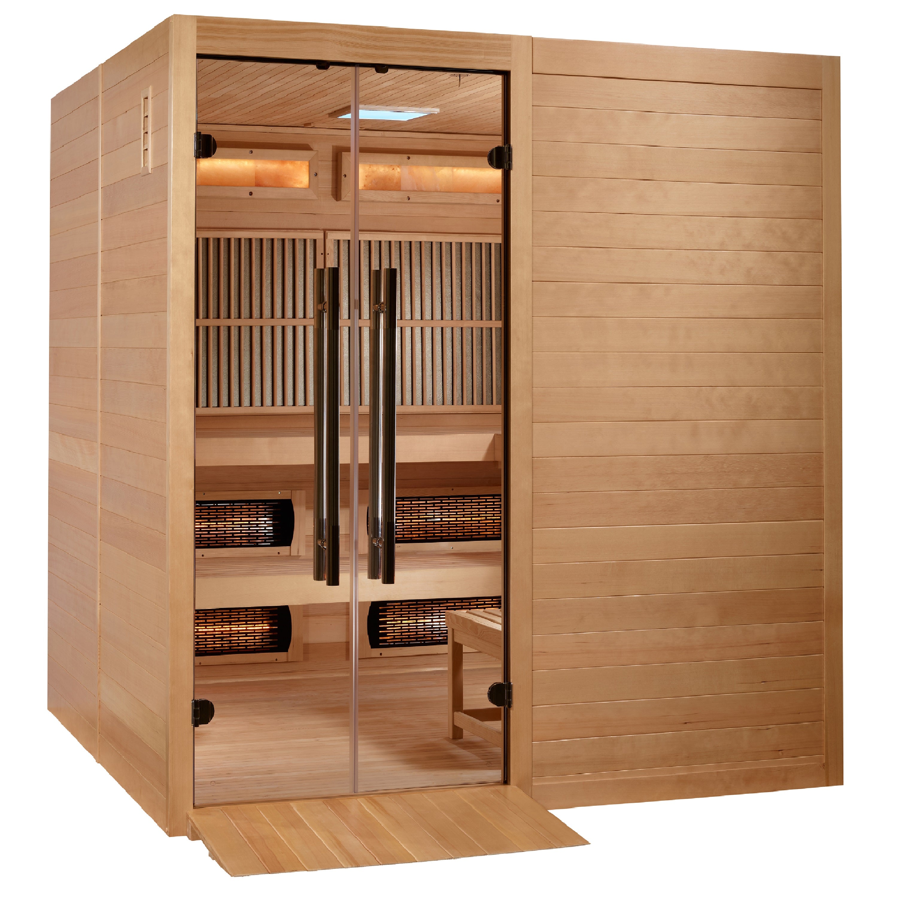 Golden Designs "Toledo" 6-Person Full Spectrum Indoor Hybrid Sauna with Harvia Stove