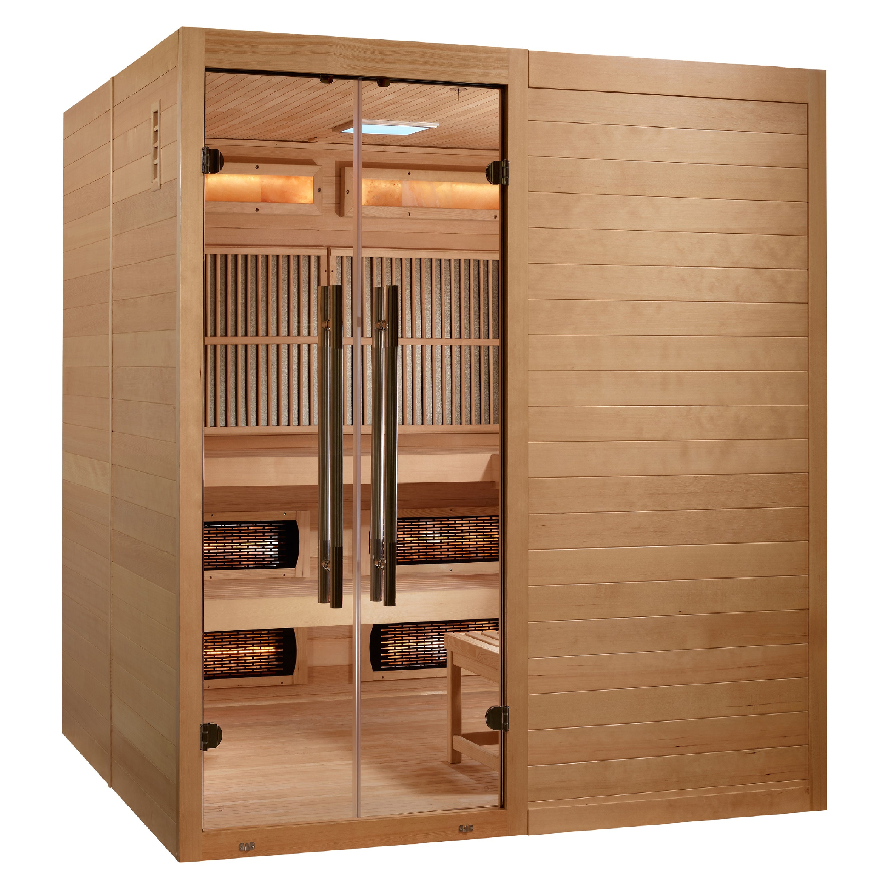 Golden Designs "Toledo" 6-Person Full Spectrum Indoor Hybrid Sauna with Harvia Stove