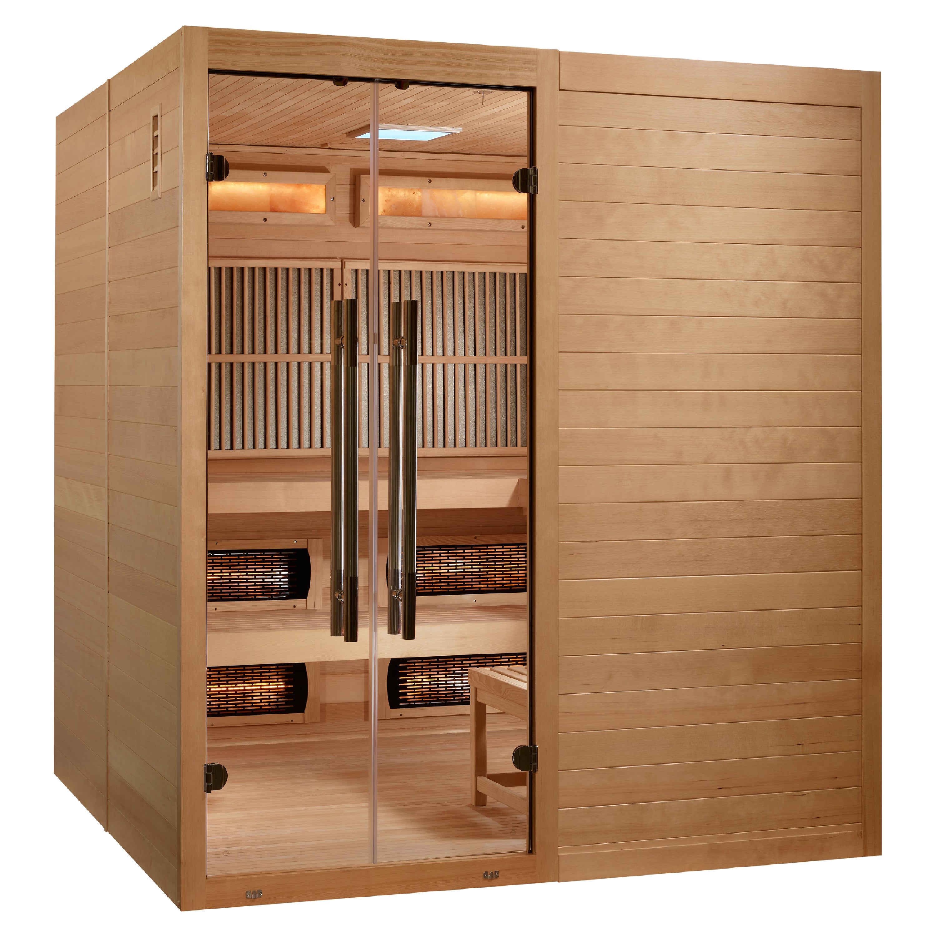 Golden Designs "Toledo" 6-Person Full Spectrum Indoor Hybrid Sauna with Harvia Stove