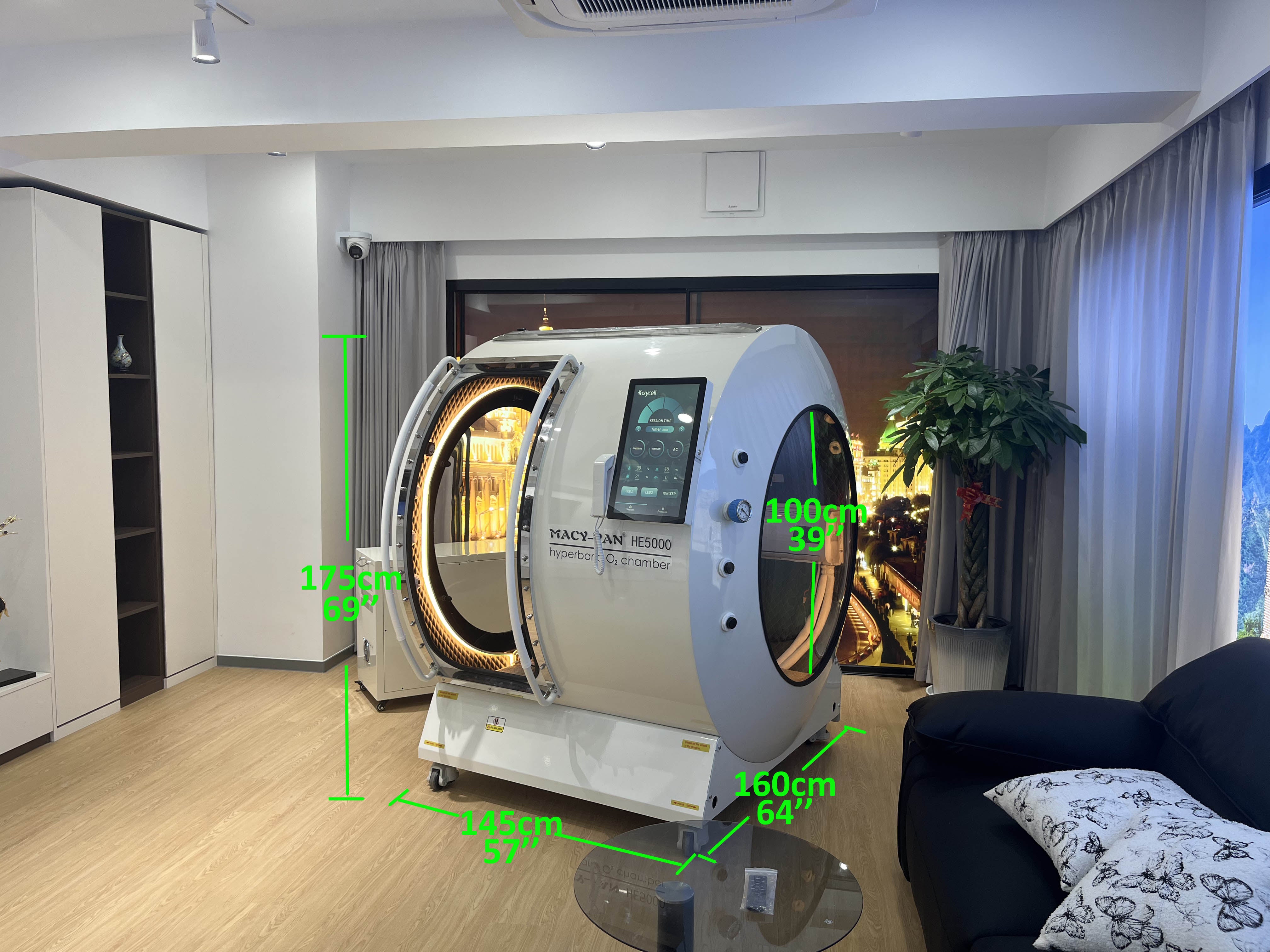 MP HE5000-Diamond  2.0 ATA Hard Shell Hyperbaric Chamber
