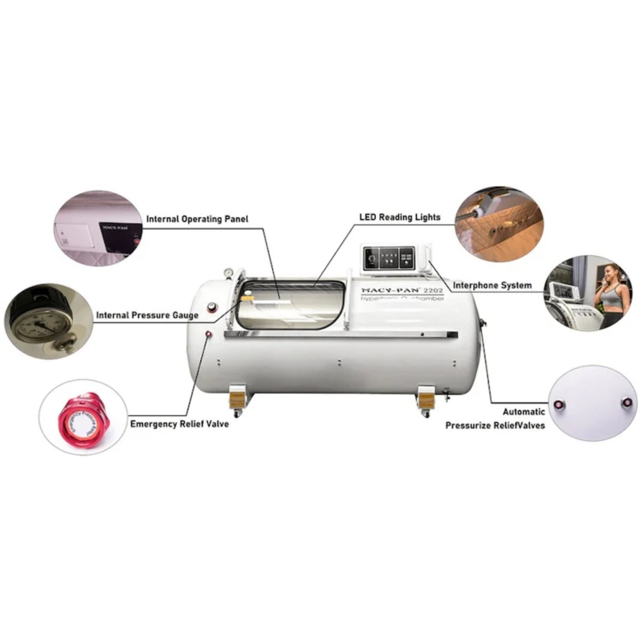 Macy-Pan HP2202-90 2.0 ATA Hard Shell Hyperbaric Chamber