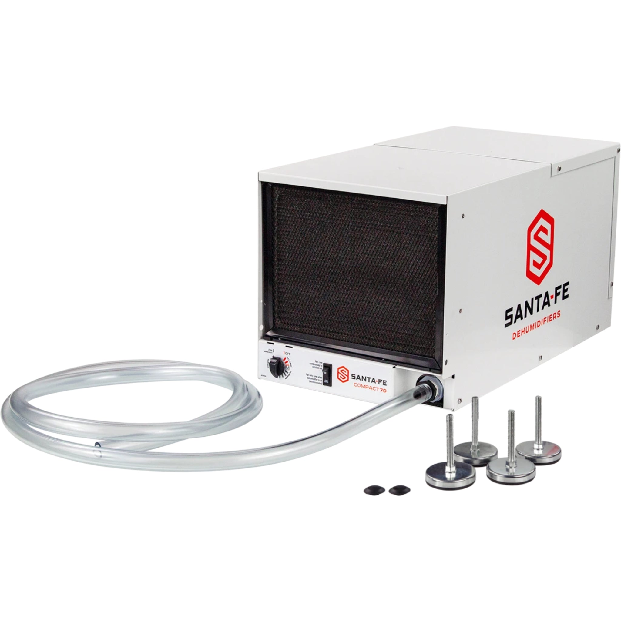 Santa Fe Compact70 – 70 Pint Compact Dehumidifier, Low Profile for Tight Spaces (4044110)