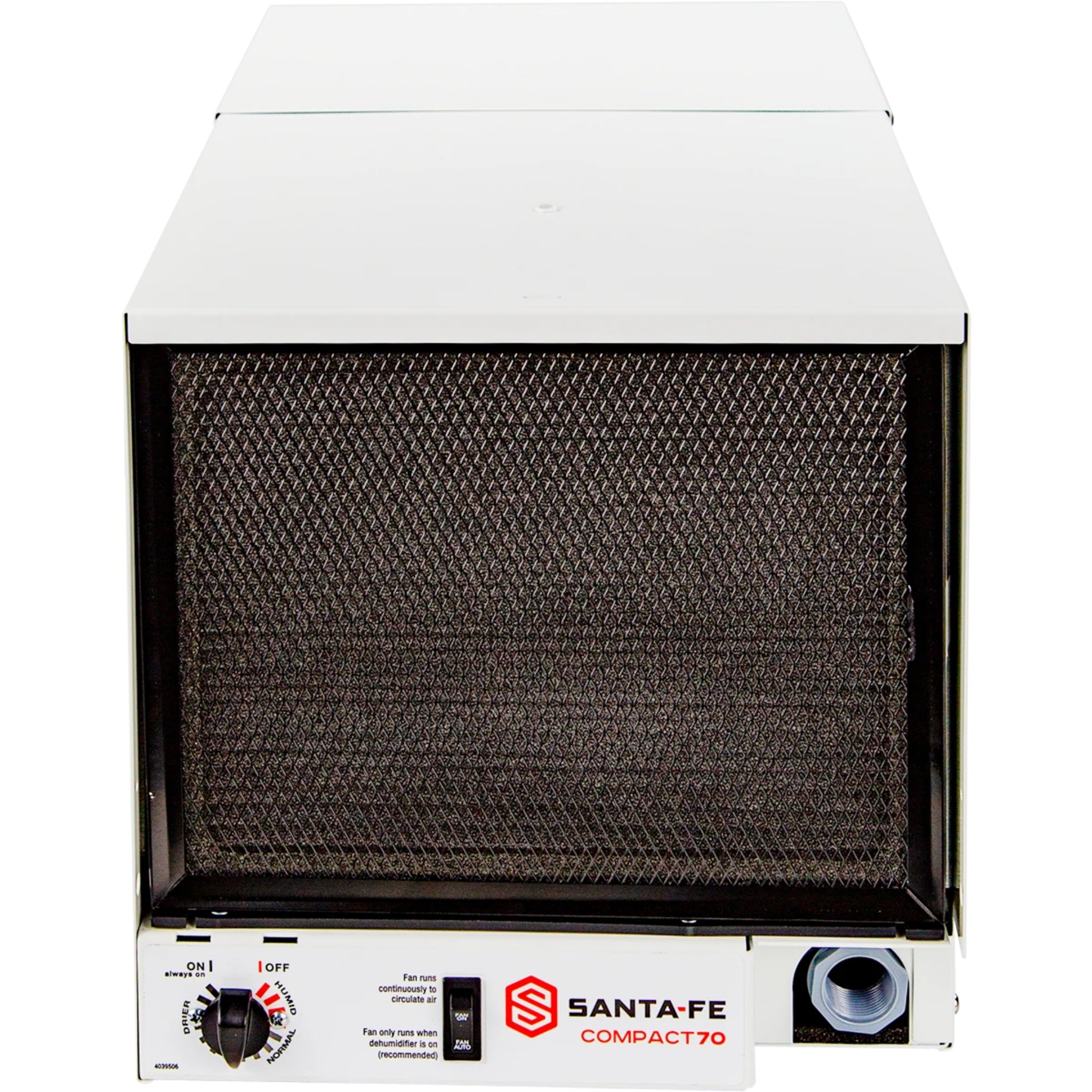 Santa Fe Compact70 – 70 Pint Compact Dehumidifier, Low Profile for Tight Spaces (4044110)